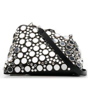The Attico Black Midnight Workmanship Mirror Clutch